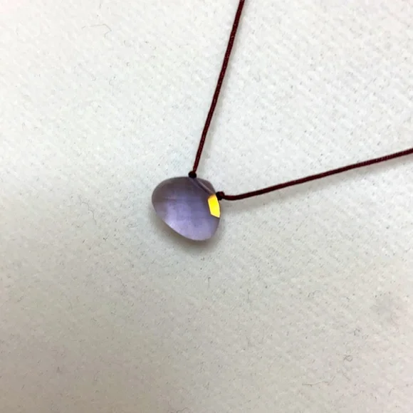 Delicate Amethyst Corded Necklace - Picture 4 of 5